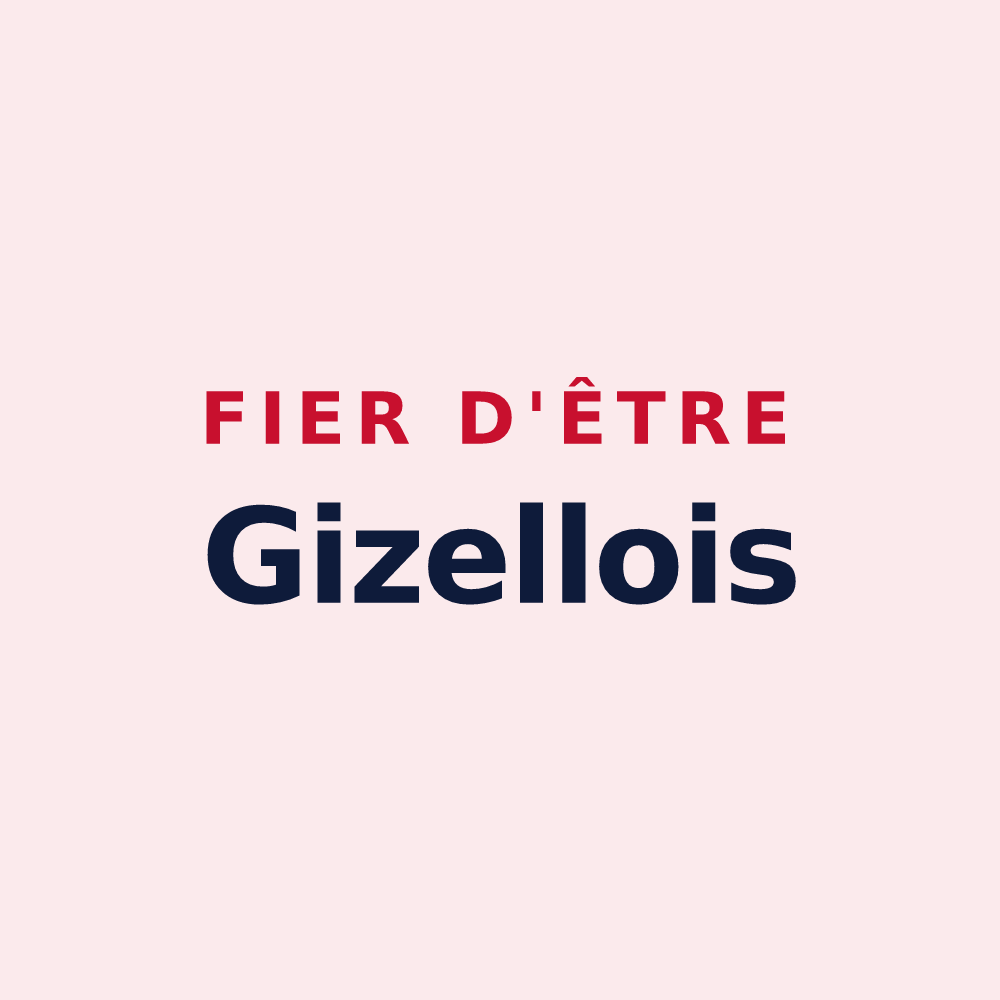 Magnet « Fier d'être Gizellois » — design pour Gizeux