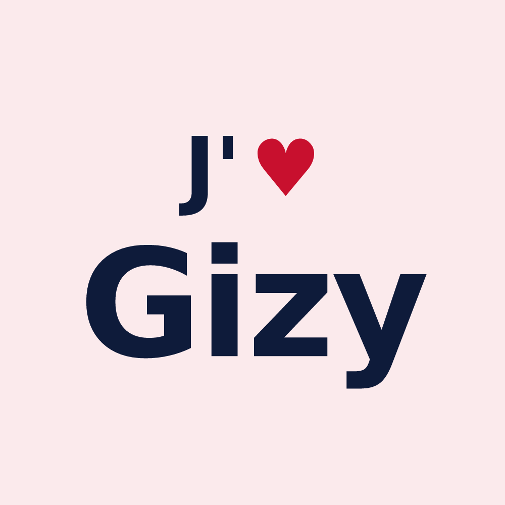 Magnet personnalisé Gizy — design J'aime Gizy