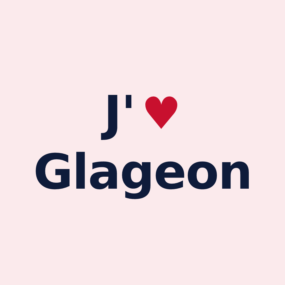 Magnet personnalisé Glageon — design J'aime Glageon