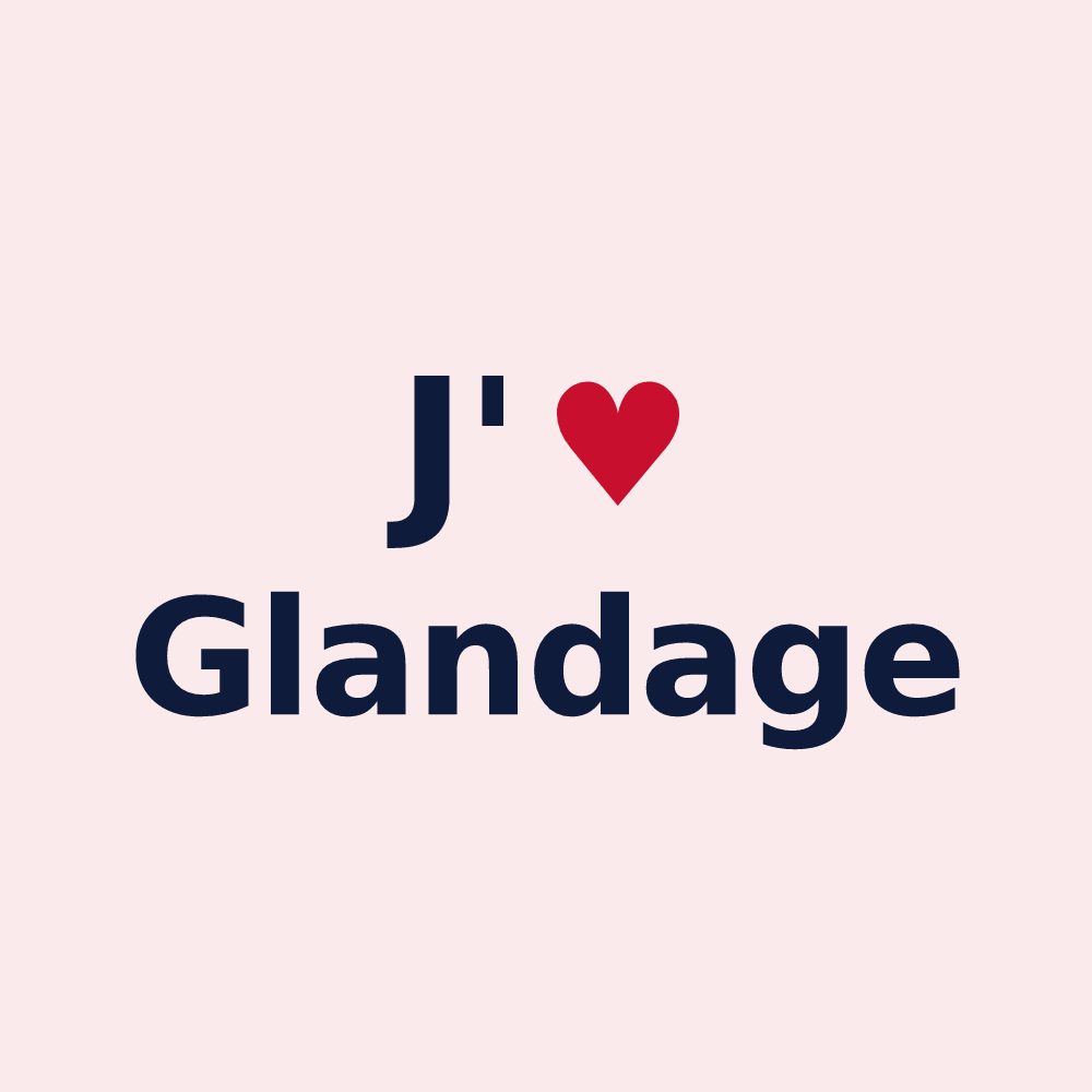 Magnet personnalisé Glandage — design J'aime Glandage