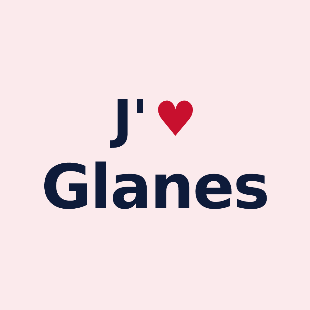 Magnet personnalisé Glanes — design J'aime Glanes