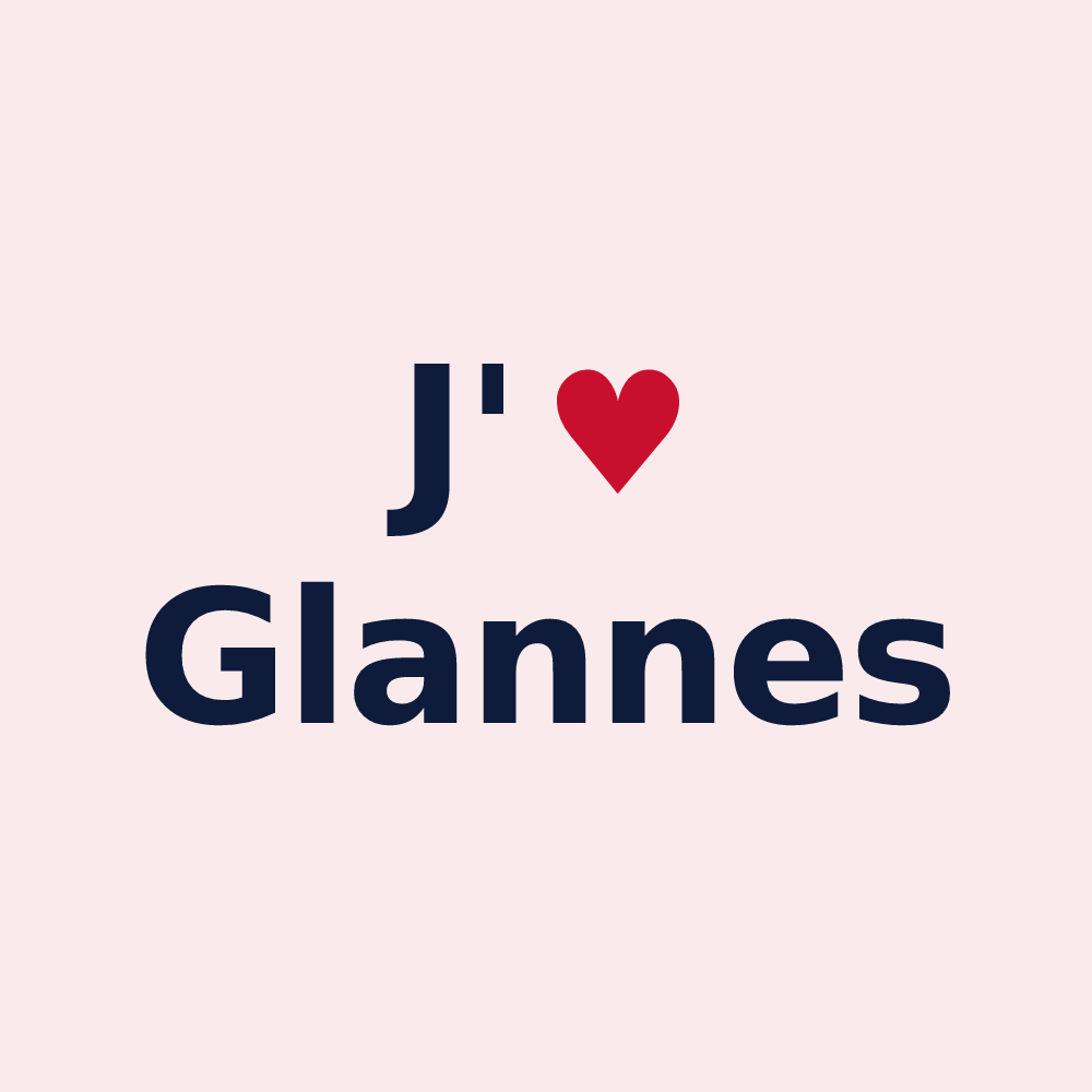 Magnet personnalisé Glannes — design J'aime Glannes
