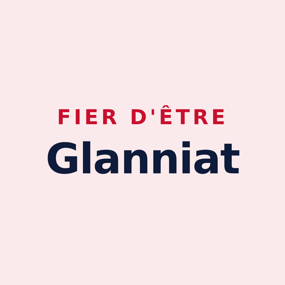 Magnet « Fier d'être Glanniat » — design pour Glannes