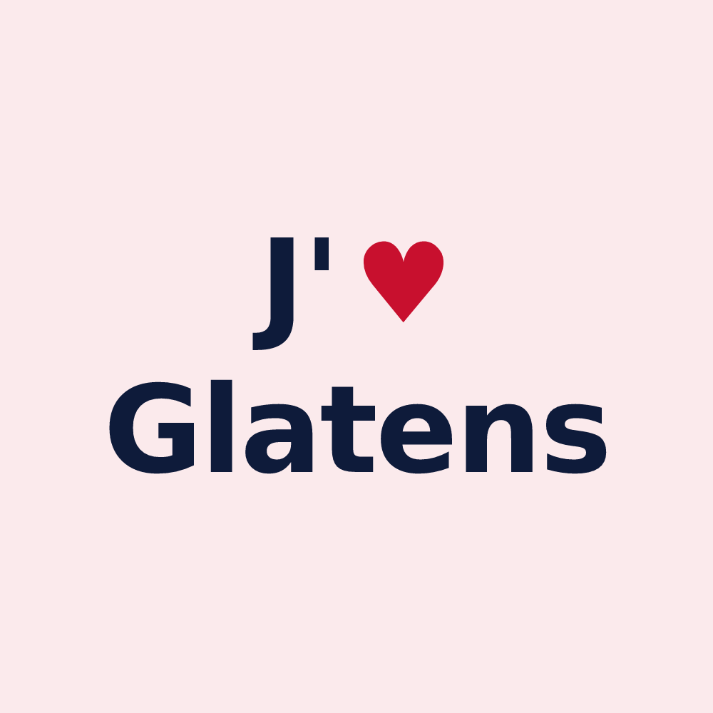 Magnet personnalisé Glatens — design « J'aime Glatens » imprimé sur le magnet