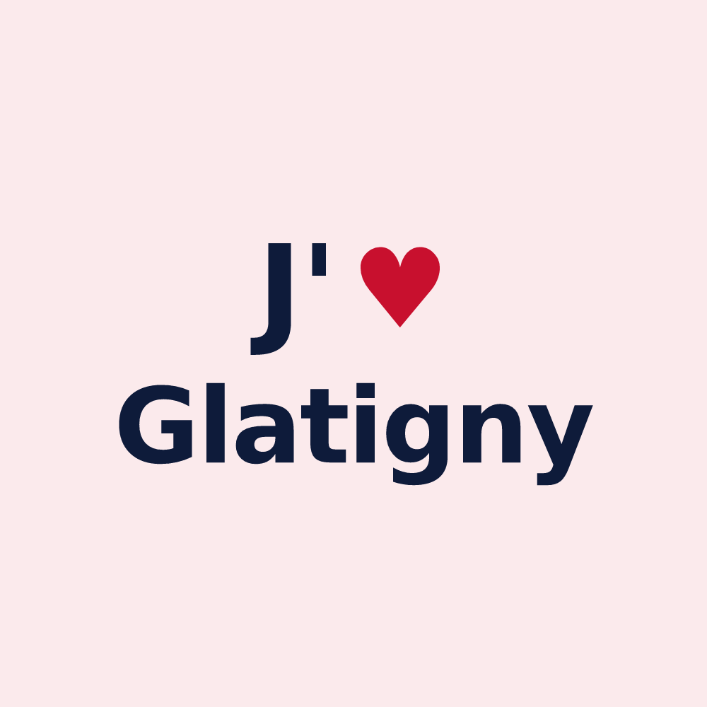 Magnet personnalisé Glatigny — design J'aime Glatigny