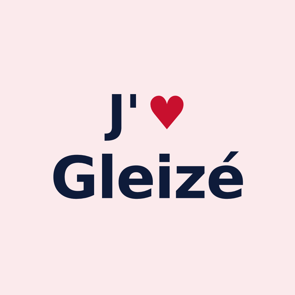 Magnet personnalisé Gleizé — design J'aime Gleizé