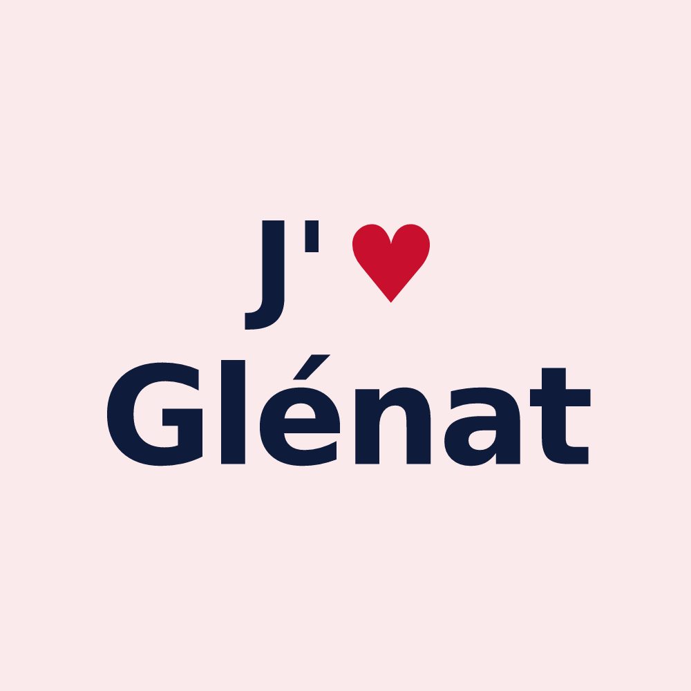 Magnet personnalisé Glénat — design J'aime Glénat
