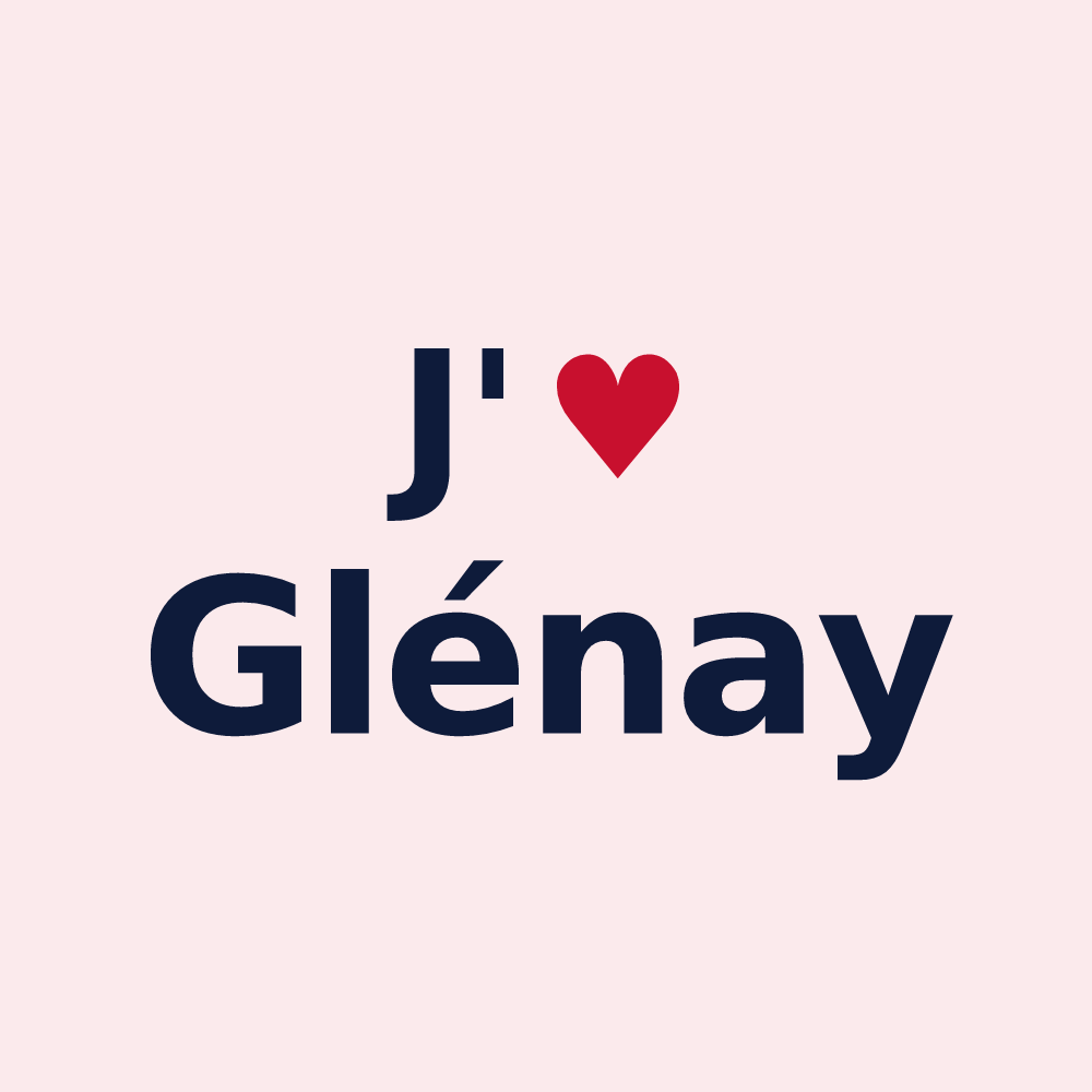 Magnet personnalisé Glénay — design J'aime Glénay