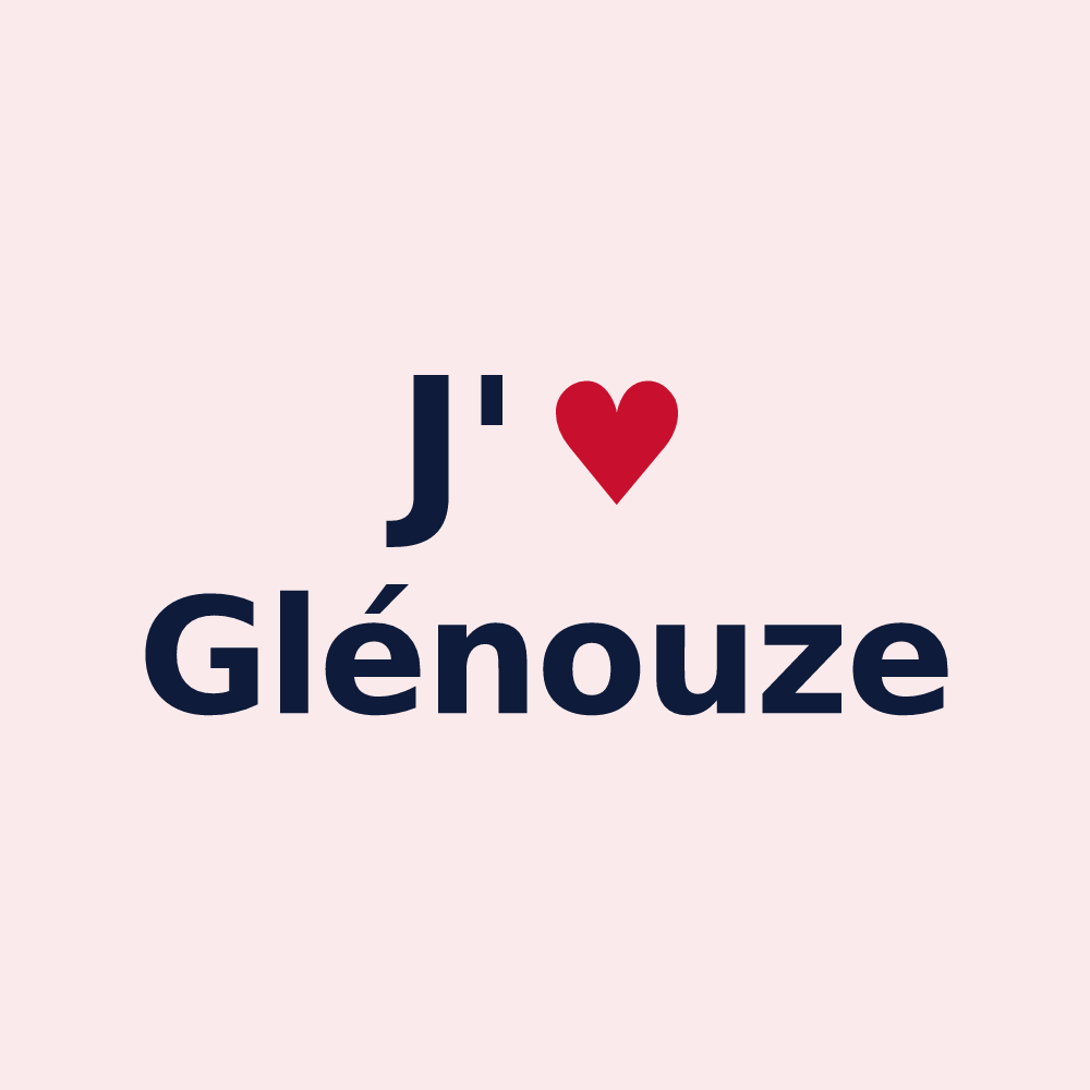 Magnet personnalisé Glénouze — design J'aime Glénouze