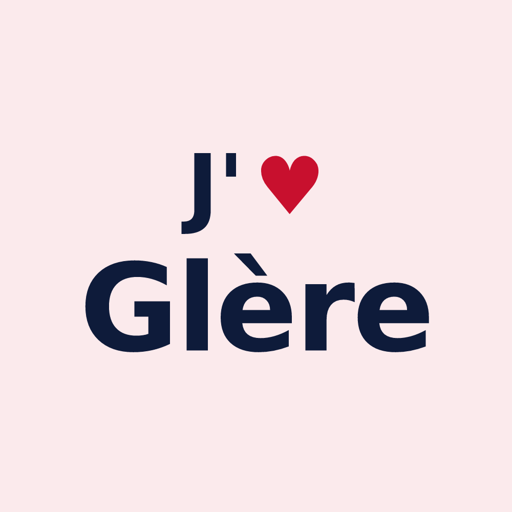 Magnet personnalisé Glère — design J'aime Glère
