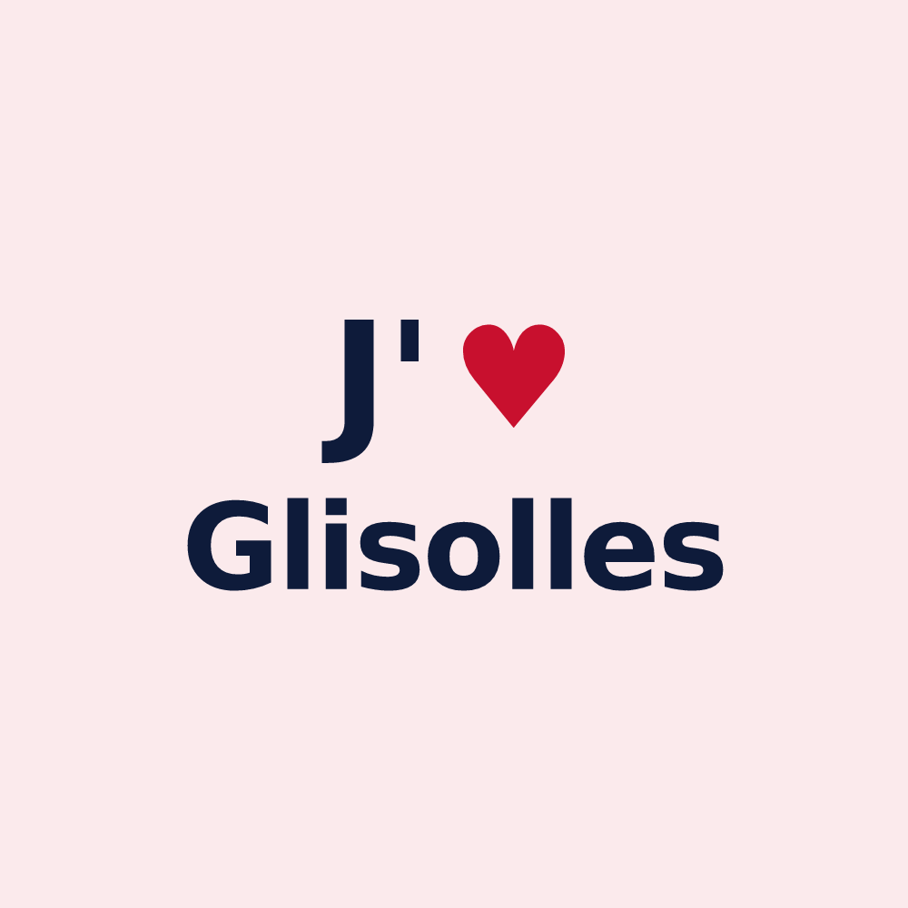 Magnet personnalisé Glisolles — design J'aime Glisolles