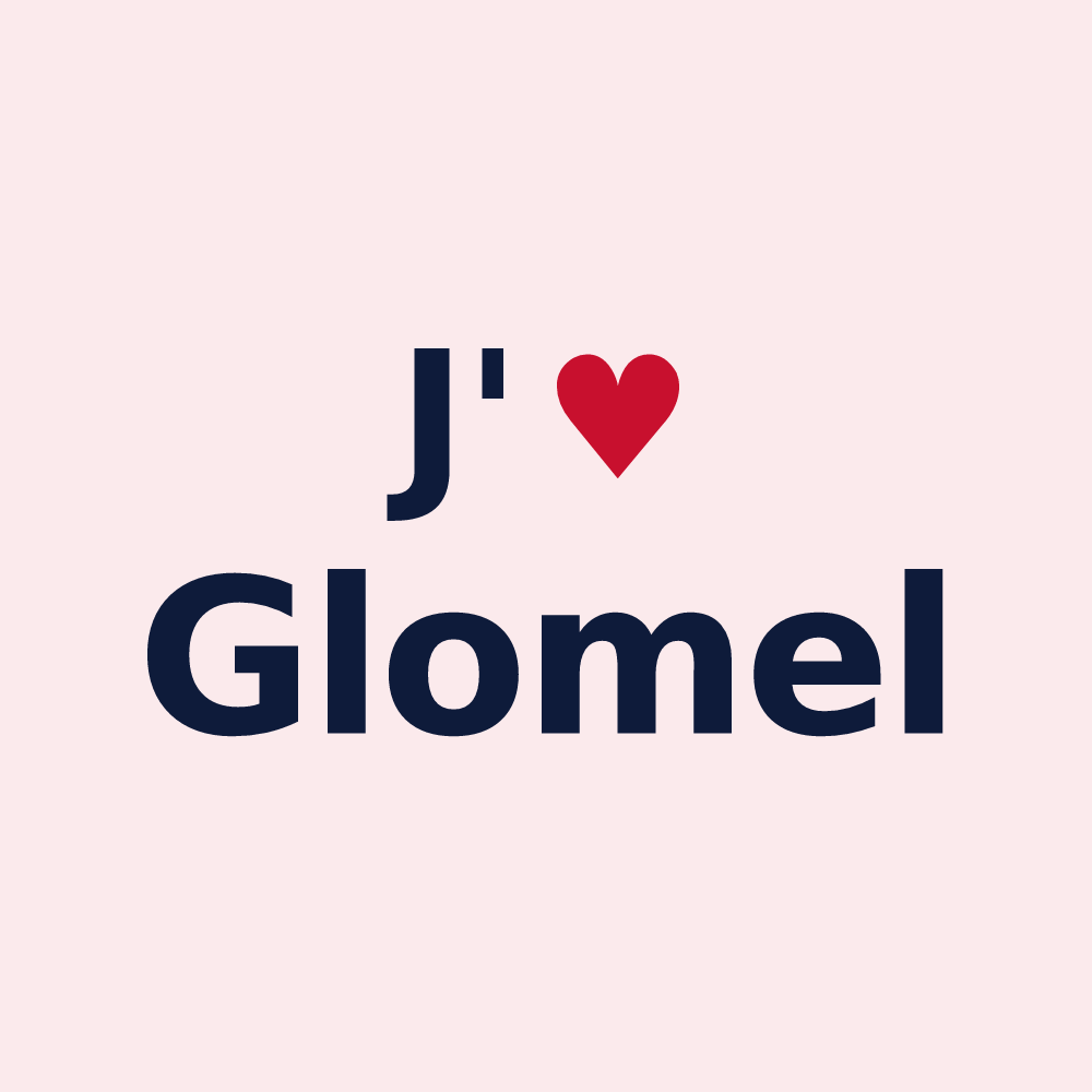 Magnet personnalisé Glomel — design J'aime Glomel