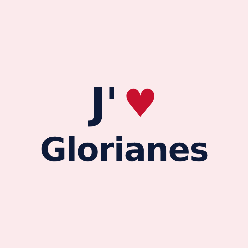 Magnet personnalisé Glorianes — design J'aime Glorianes