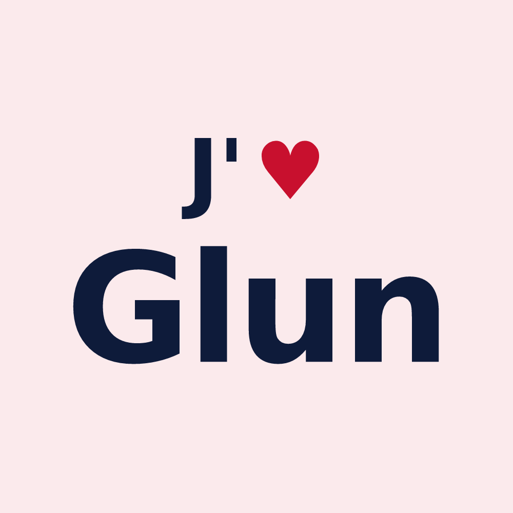 Magnet personnalisé Glun — design J'aime Glun
