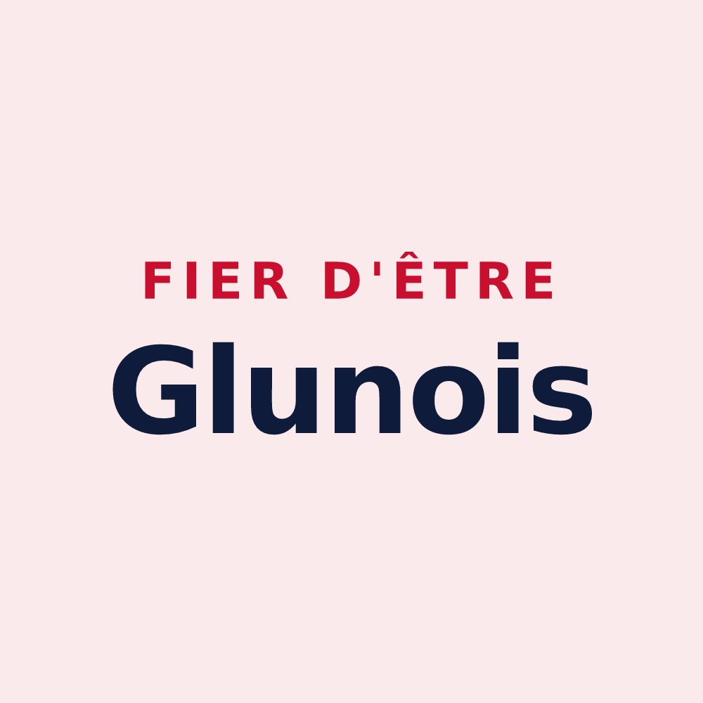 Magnet « Fier d'être Glunois » — design pour Glun
