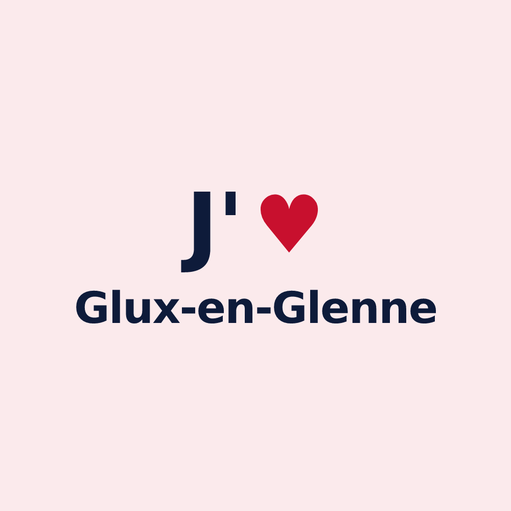 Magnet personnalisé Glux-en-Glenne — design J'aime Glux-en-Glenne