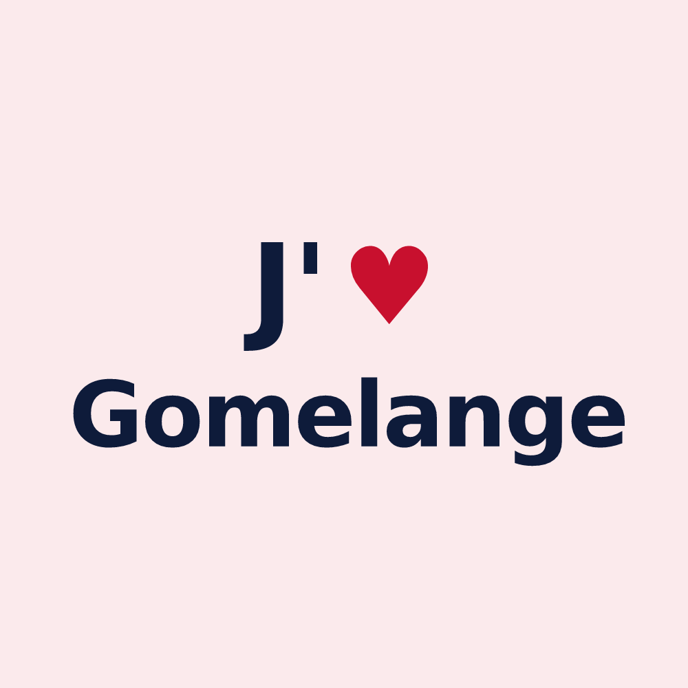 Magnet personnalisé Gomelange — design J'aime Gomelange