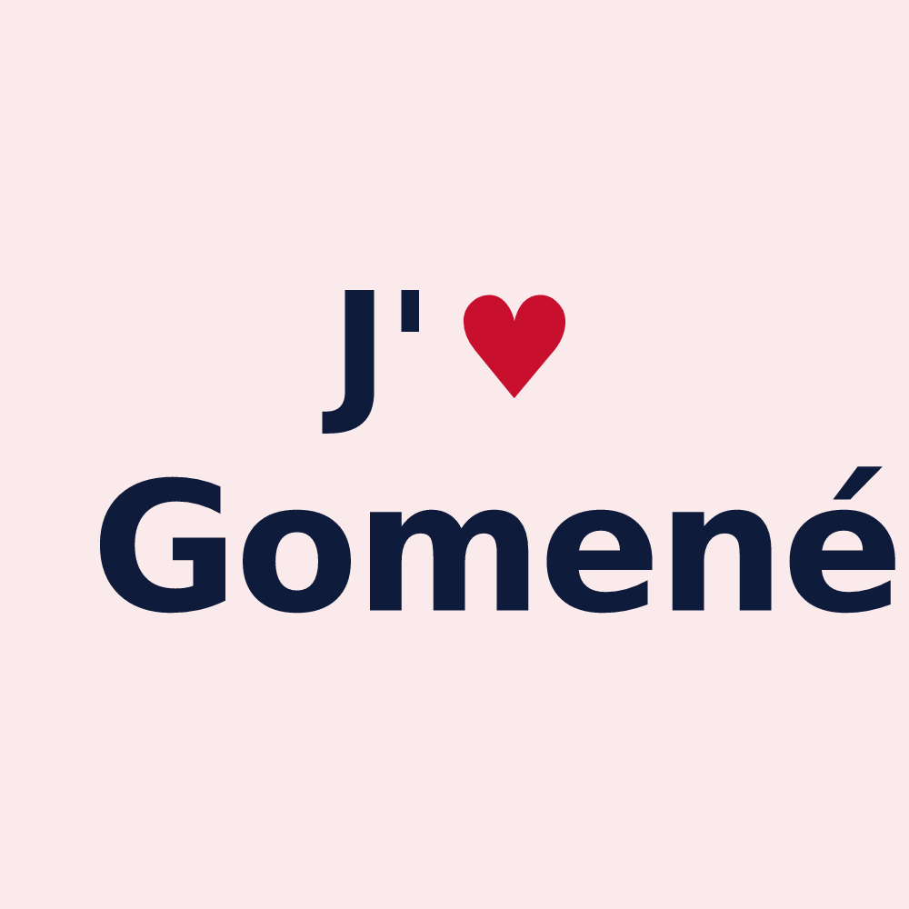Magnet personnalisé Gomené — design J'aime Gomené