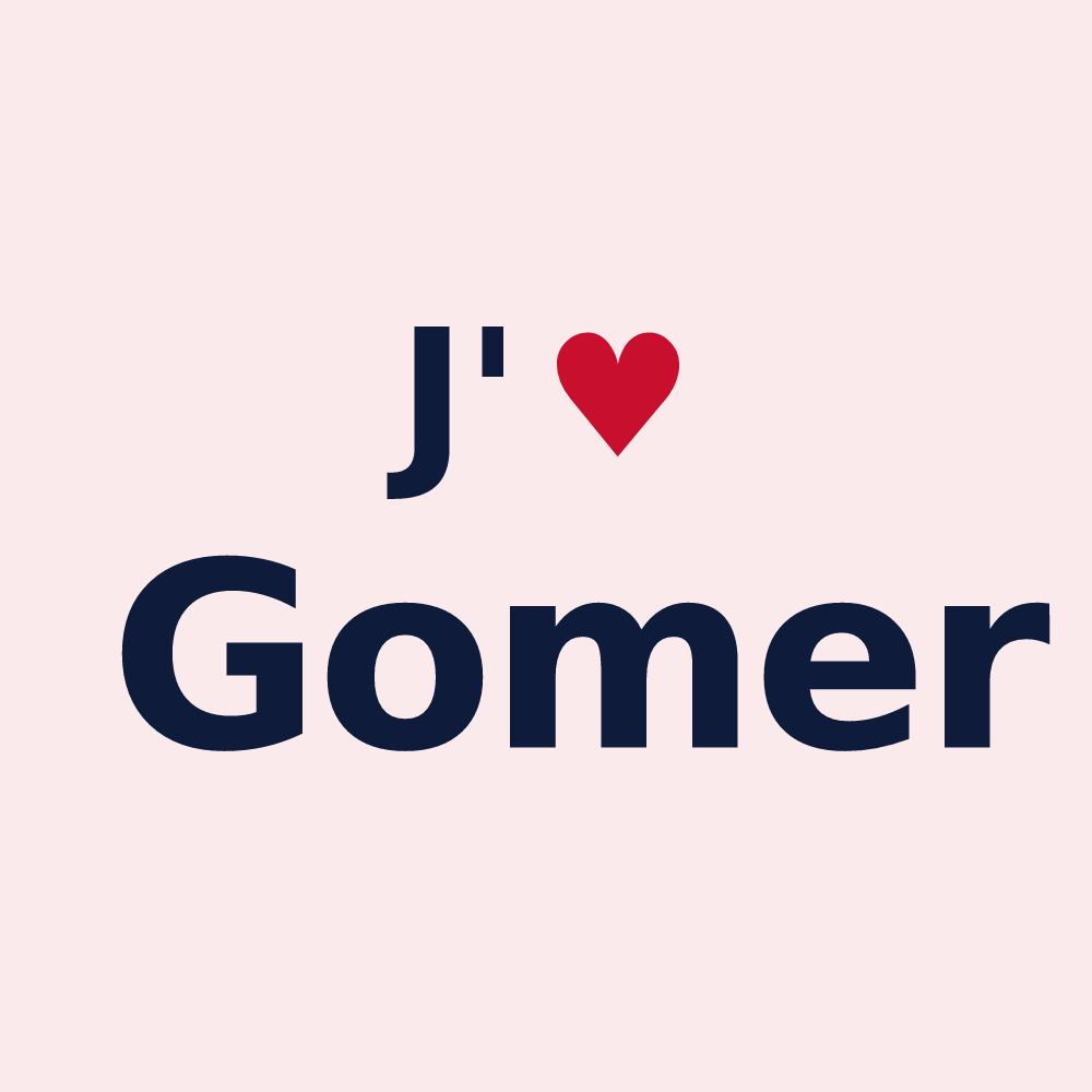 Magnet personnalisé Gomer — design J'aime Gomer