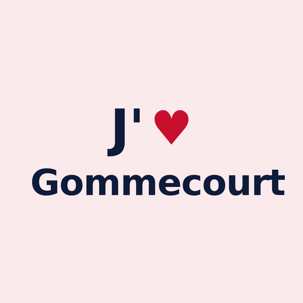 Magnet personnalisé Gommecourt — design J'aime Gommecourt