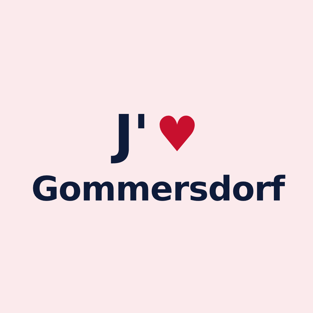 Magnet personnalisé Gommersdorf — design J'aime Gommersdorf