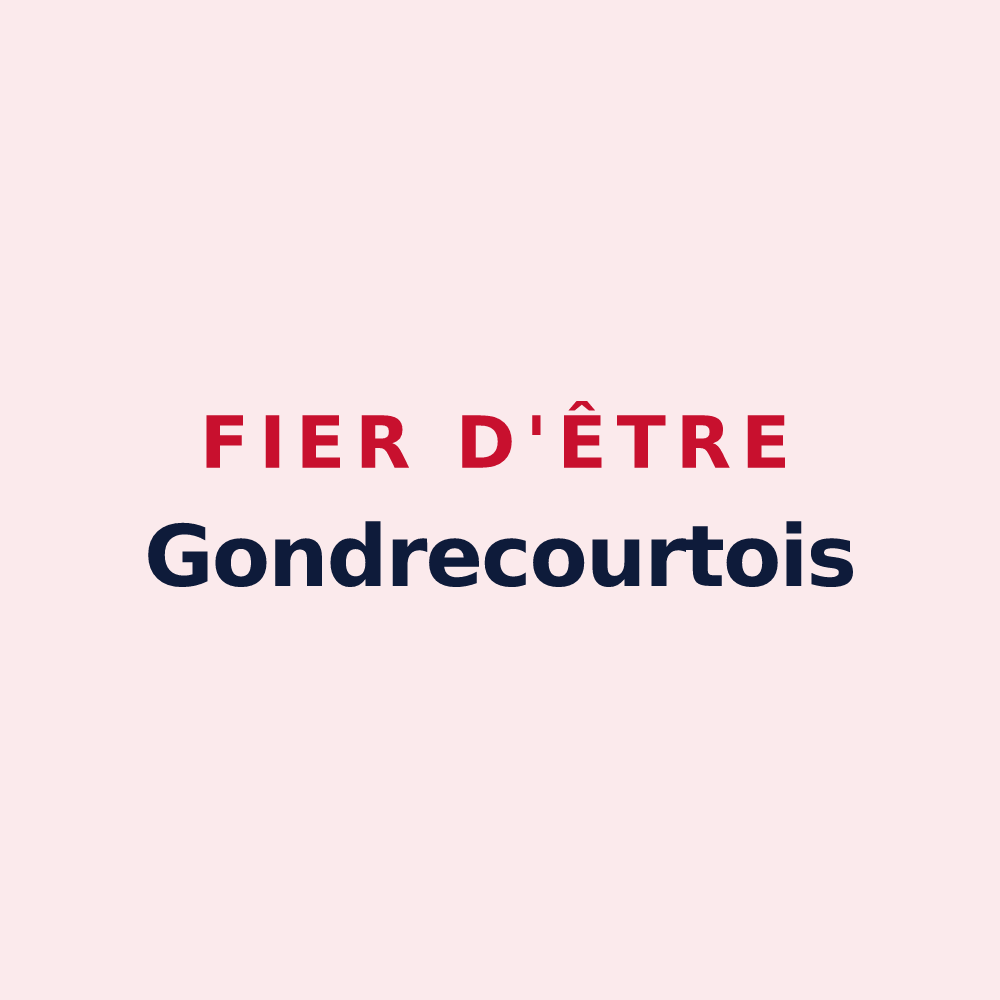 Magnet « Fier d'être Gondrecourtois » — design pour Gondrecourt-Aix