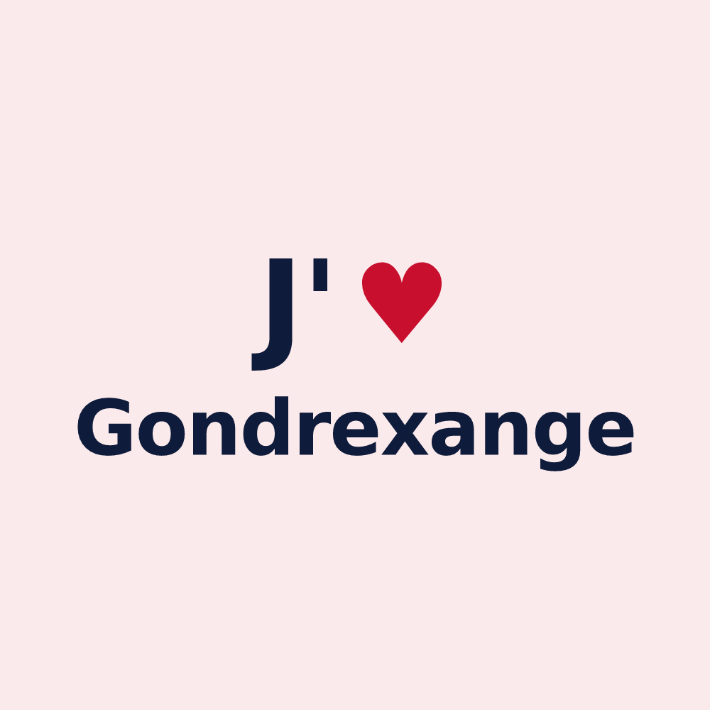 Magnet personnalisé Gondrexange — design J'aime Gondrexange