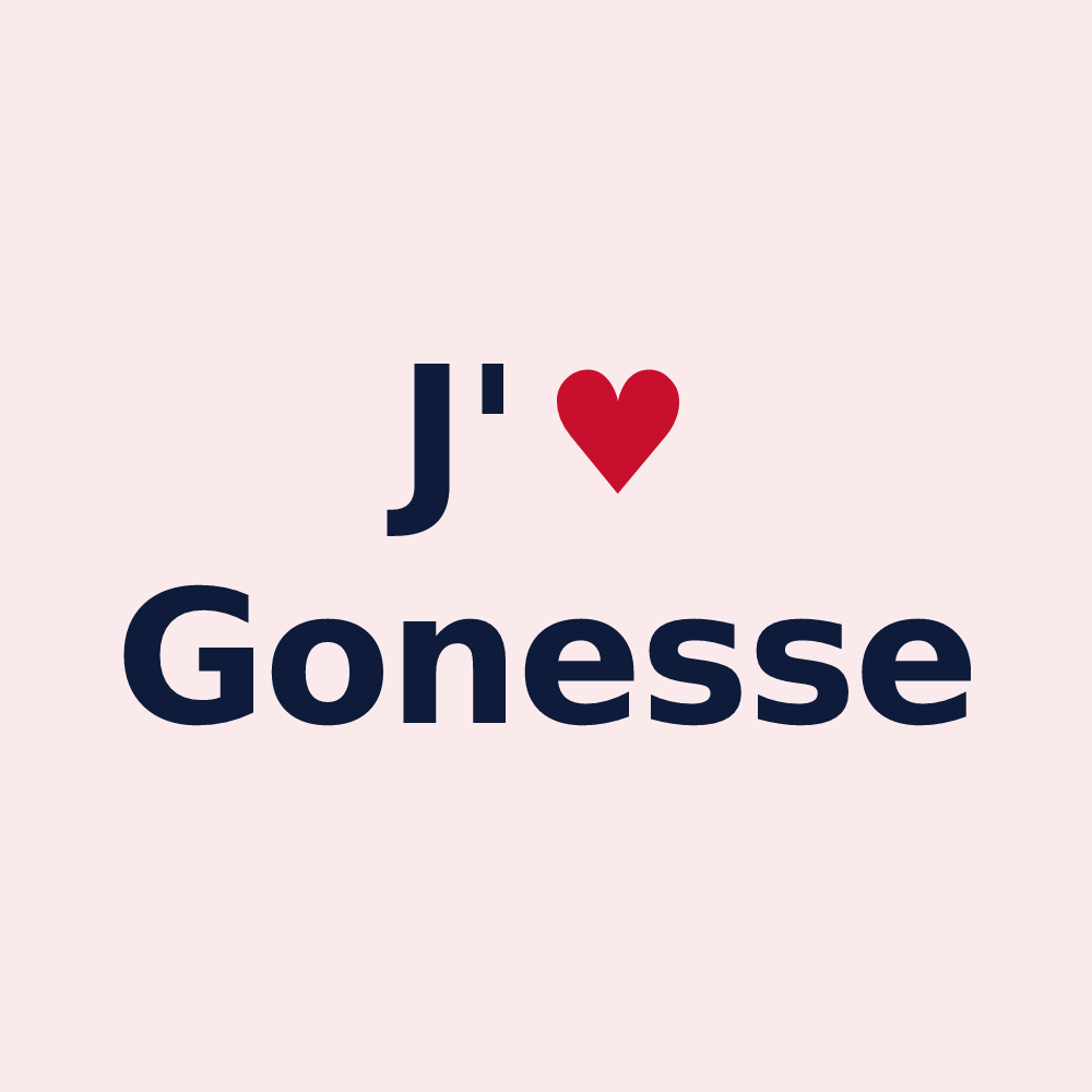 Magnet personnalisé Gonesse — design J'aime Gonesse