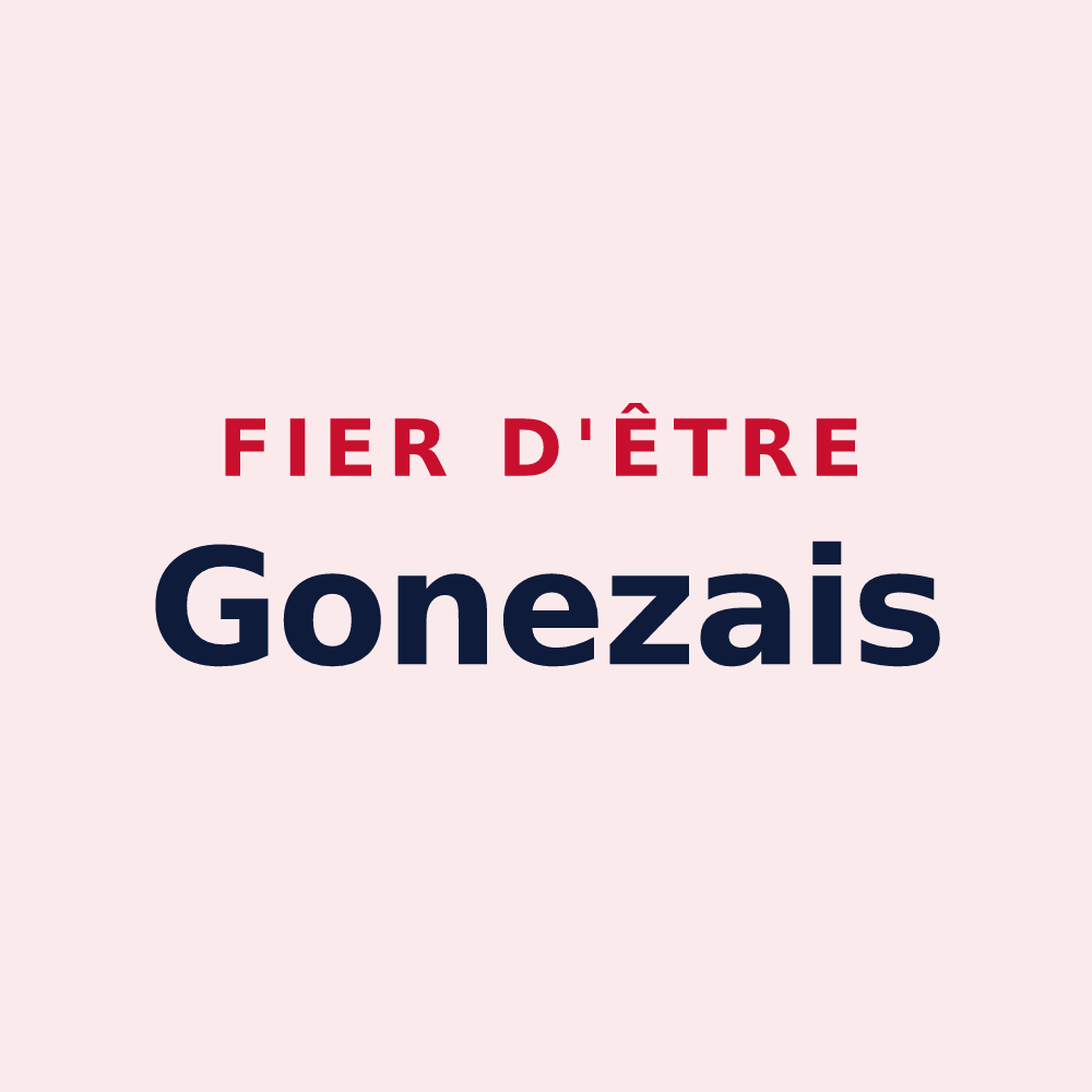 Magnet « Fier d'être Gonezais » — design pour Gonez