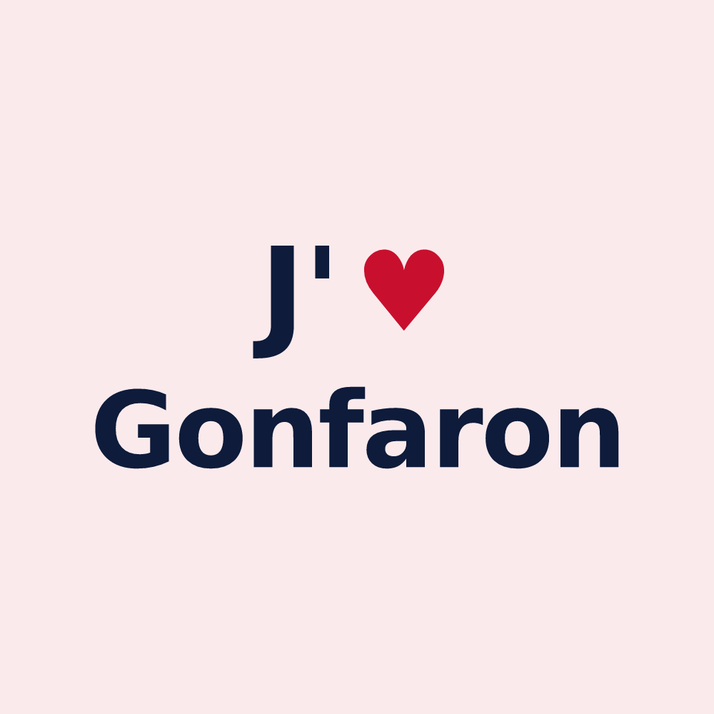 Magnet personnalisé Gonfaron — design J'aime Gonfaron