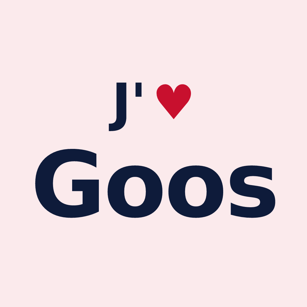 Magnet personnalisé Goos — design J'aime Goos