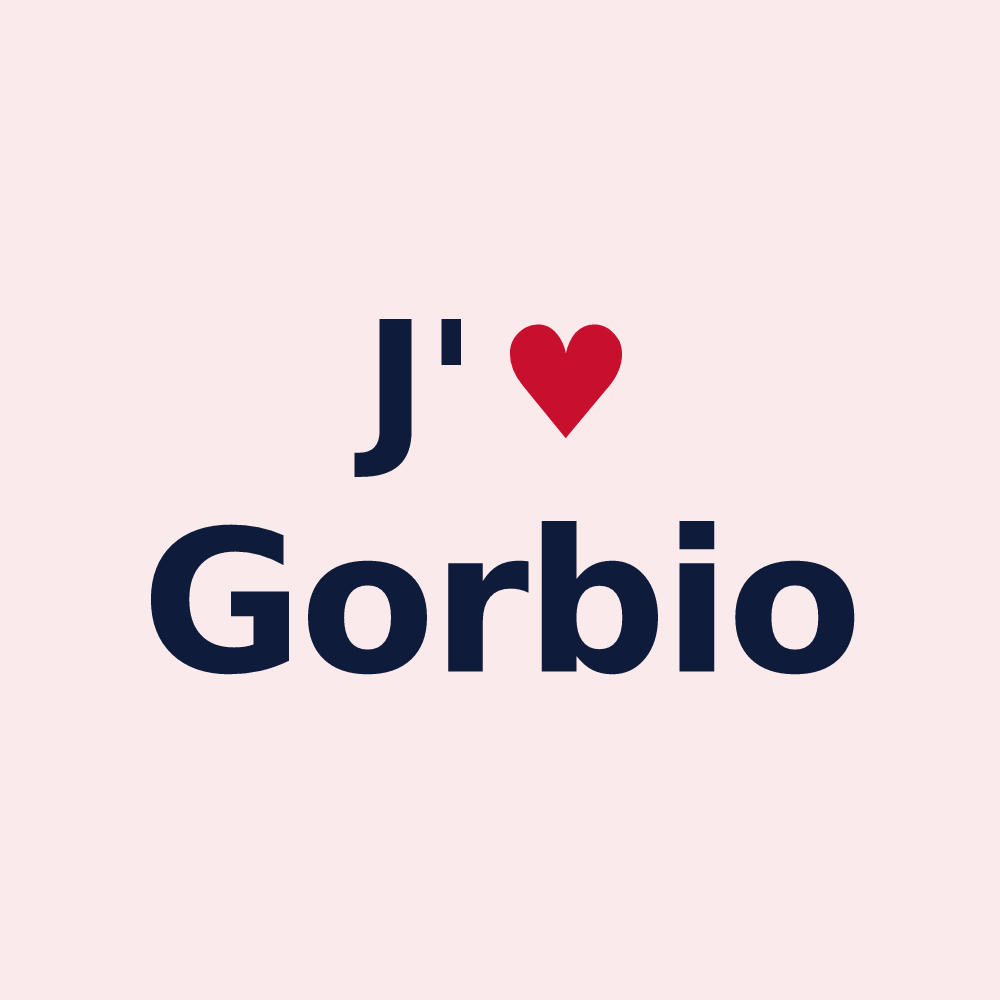 Magnet personnalisé Gorbio — design J'aime Gorbio