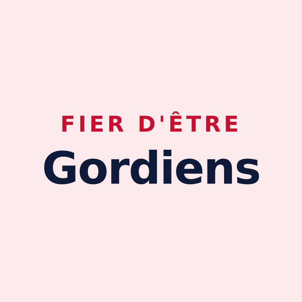Magnet « Fier d'être Gordiens » — design pour Gordes