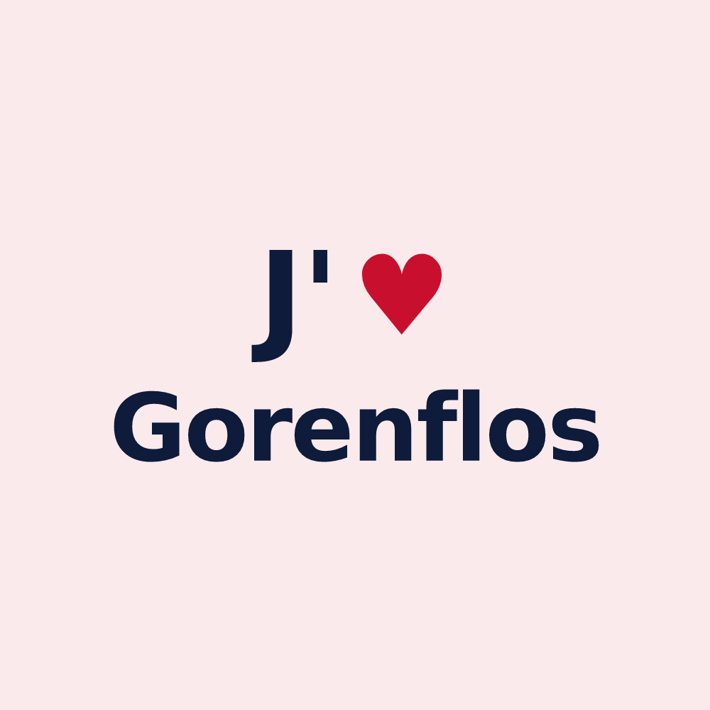 Magnet personnalisé Gorenflos — design J'aime Gorenflos