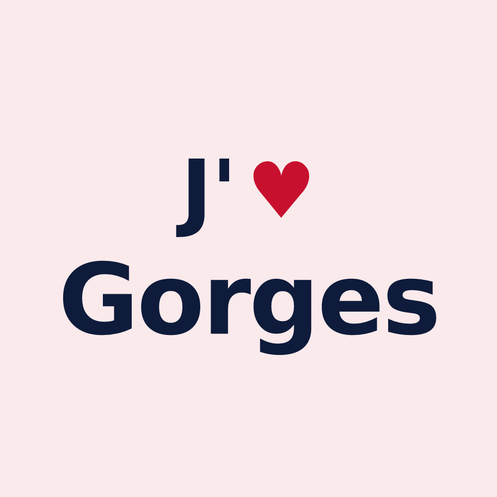 Magnet personnalisé Gorges — design J'aime Gorges