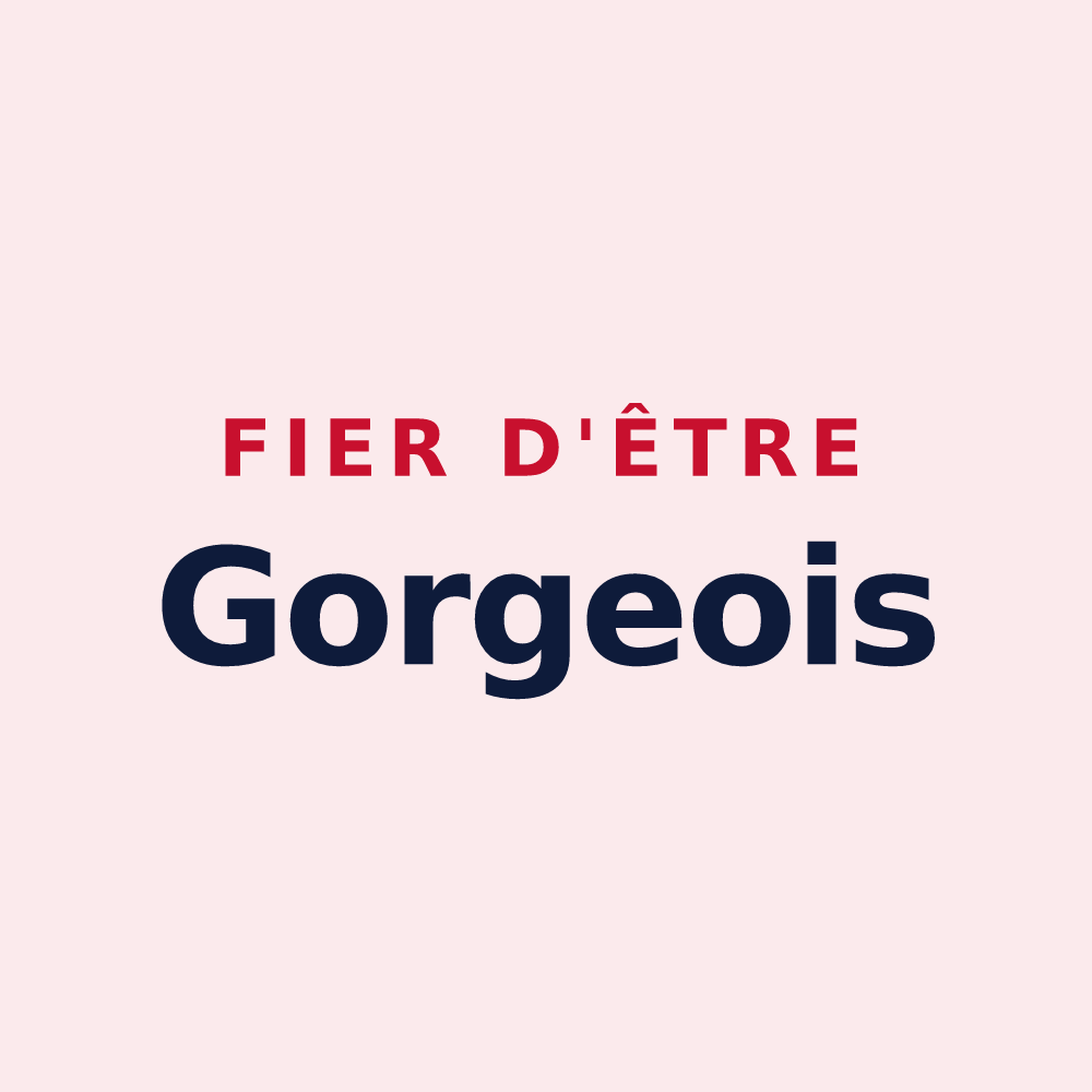Magnet « Fier d'être Gorgeois » — design pour Gorges