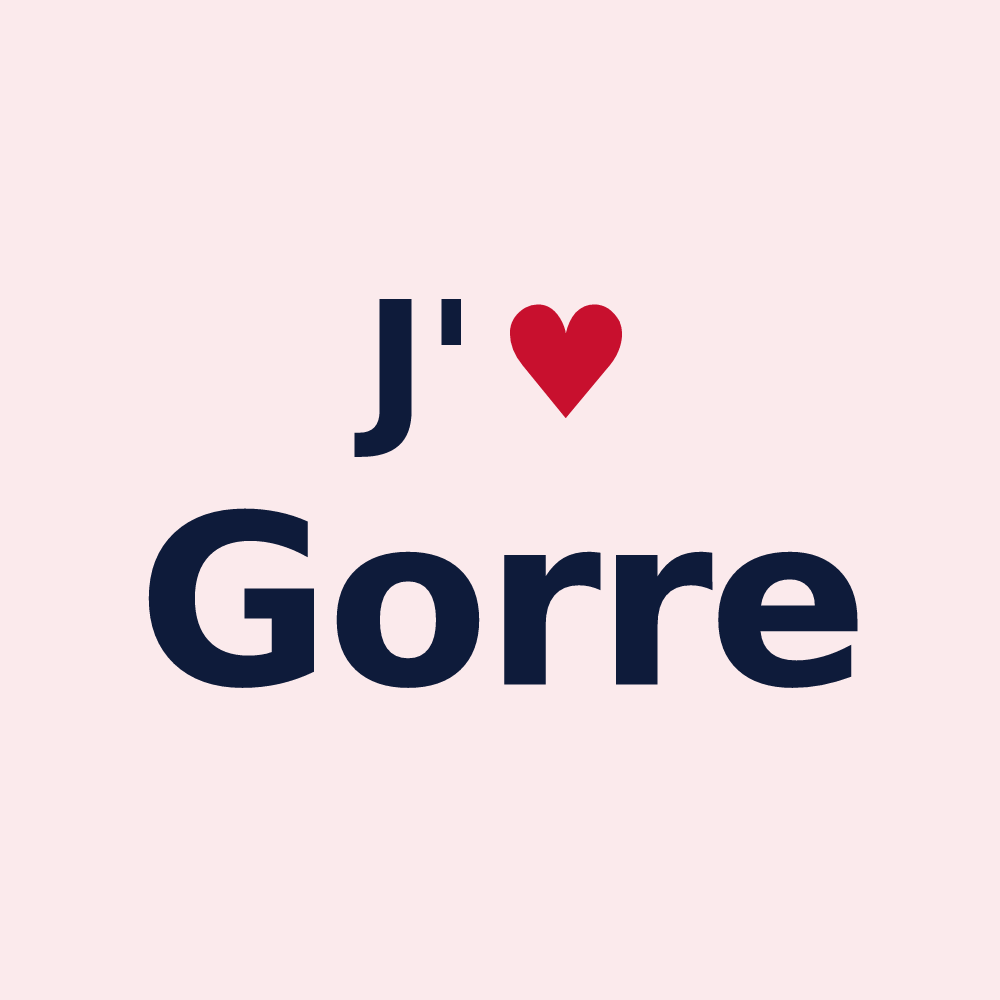 Magnet personnalisé Gorre — design J'aime Gorre