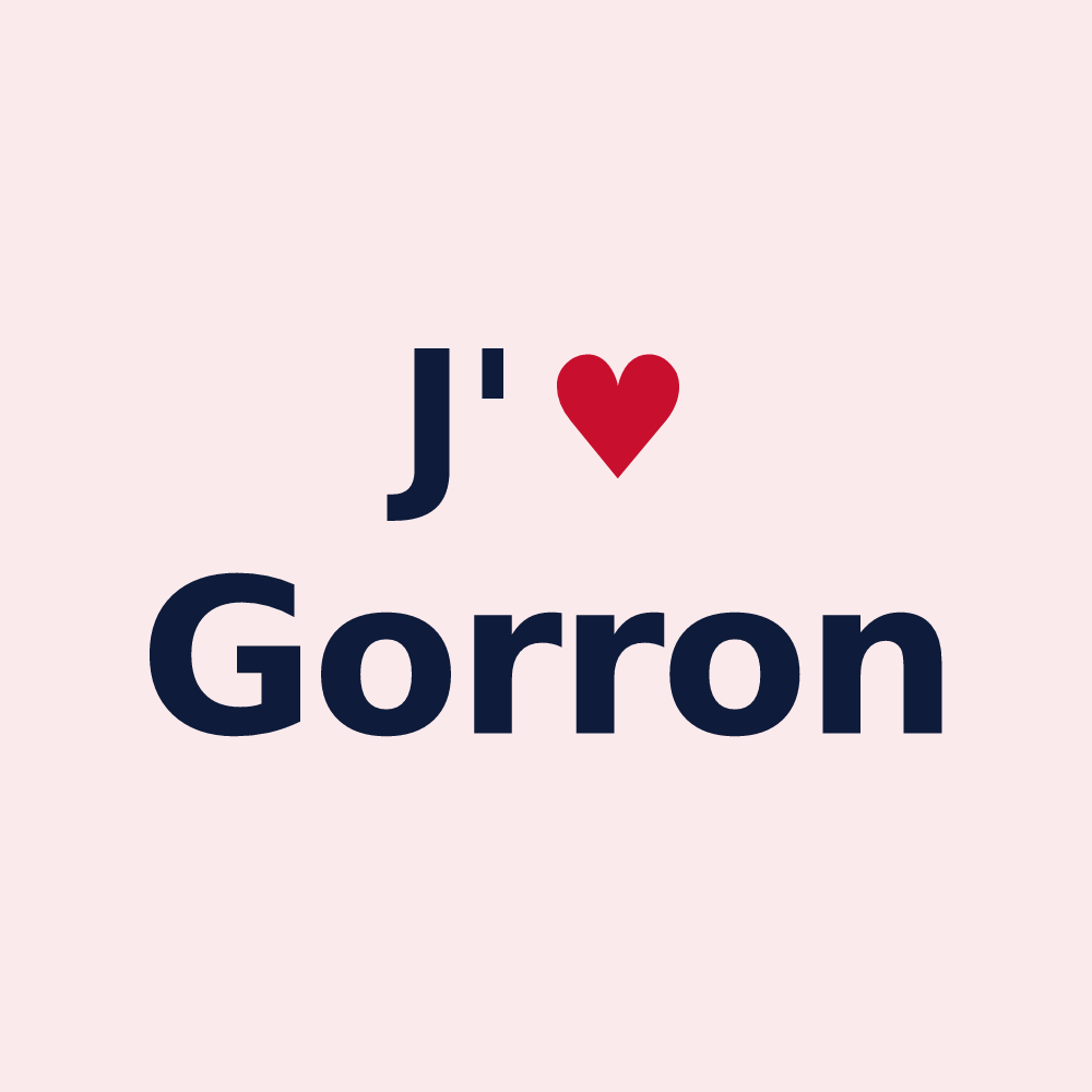 Magnet personnalisé Gorron — design J'aime Gorron