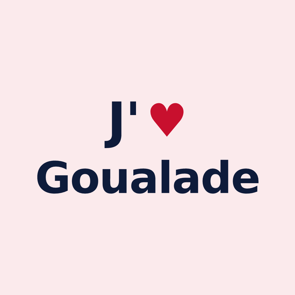 Magnet personnalisé Goualade — design J'aime Goualade