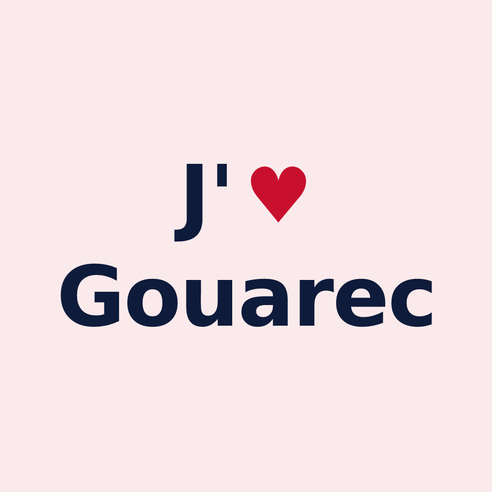 Magnet personnalisé Gouarec — design J'aime Gouarec