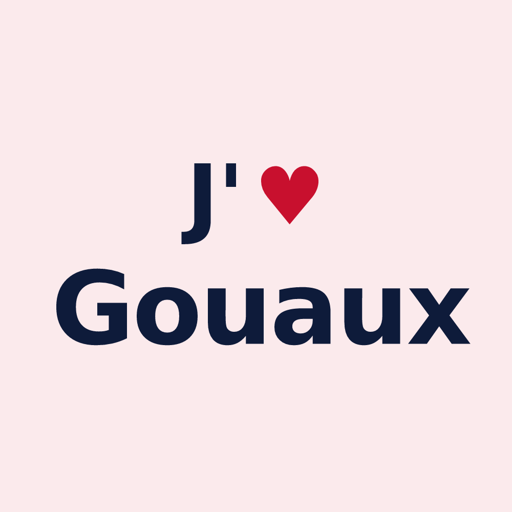 Magnet personnalisé Gouaux — design J'aime Gouaux