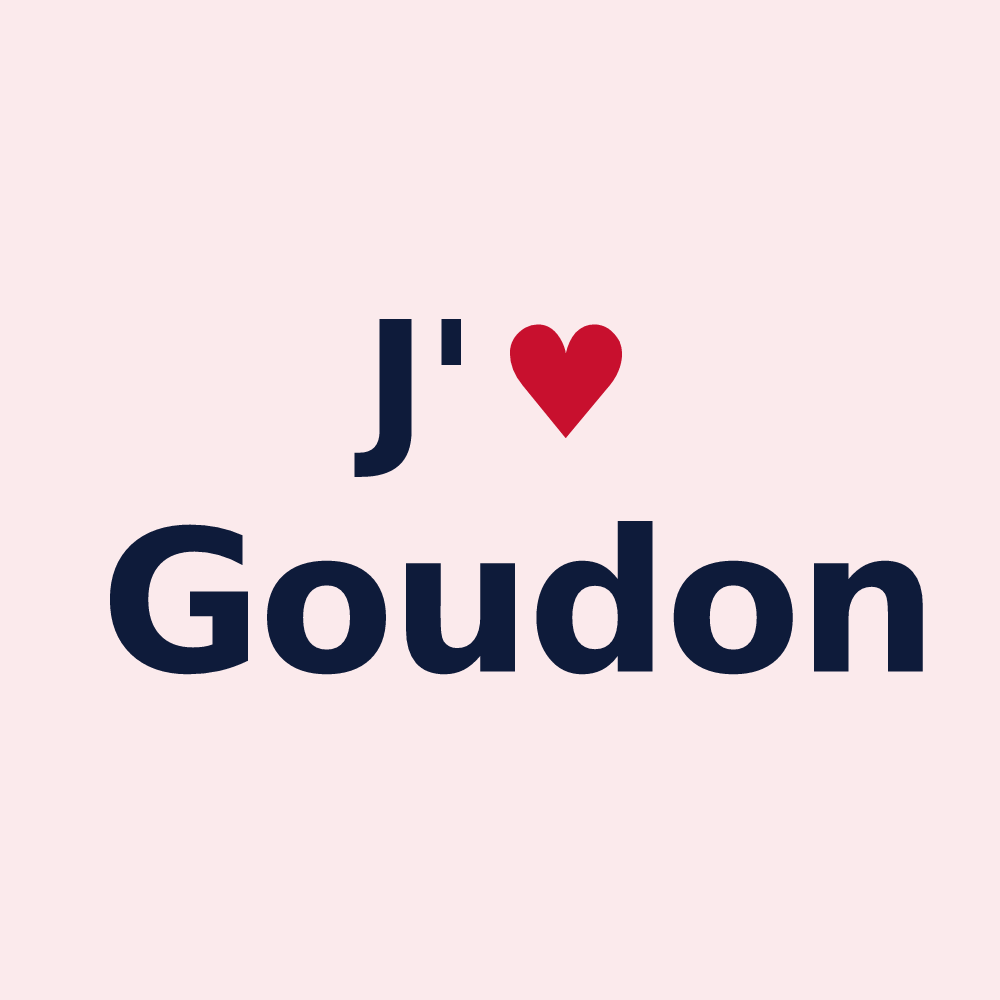 Magnet personnalisé Goudon — design J'aime Goudon