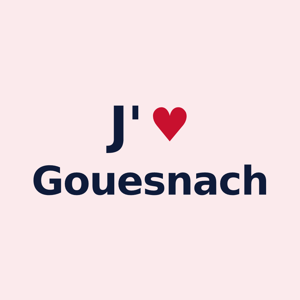 Magnet personnalisé Gouesnach — design J'aime Gouesnach