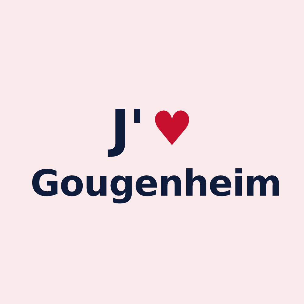 Magnet personnalisé Gougenheim — design J'aime Gougenheim