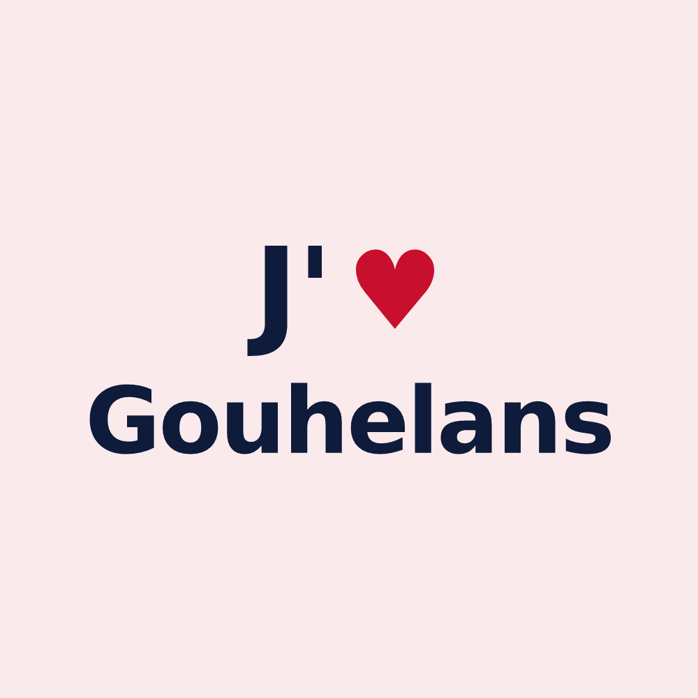 Magnet personnalisé Gouhelans — design J'aime Gouhelans