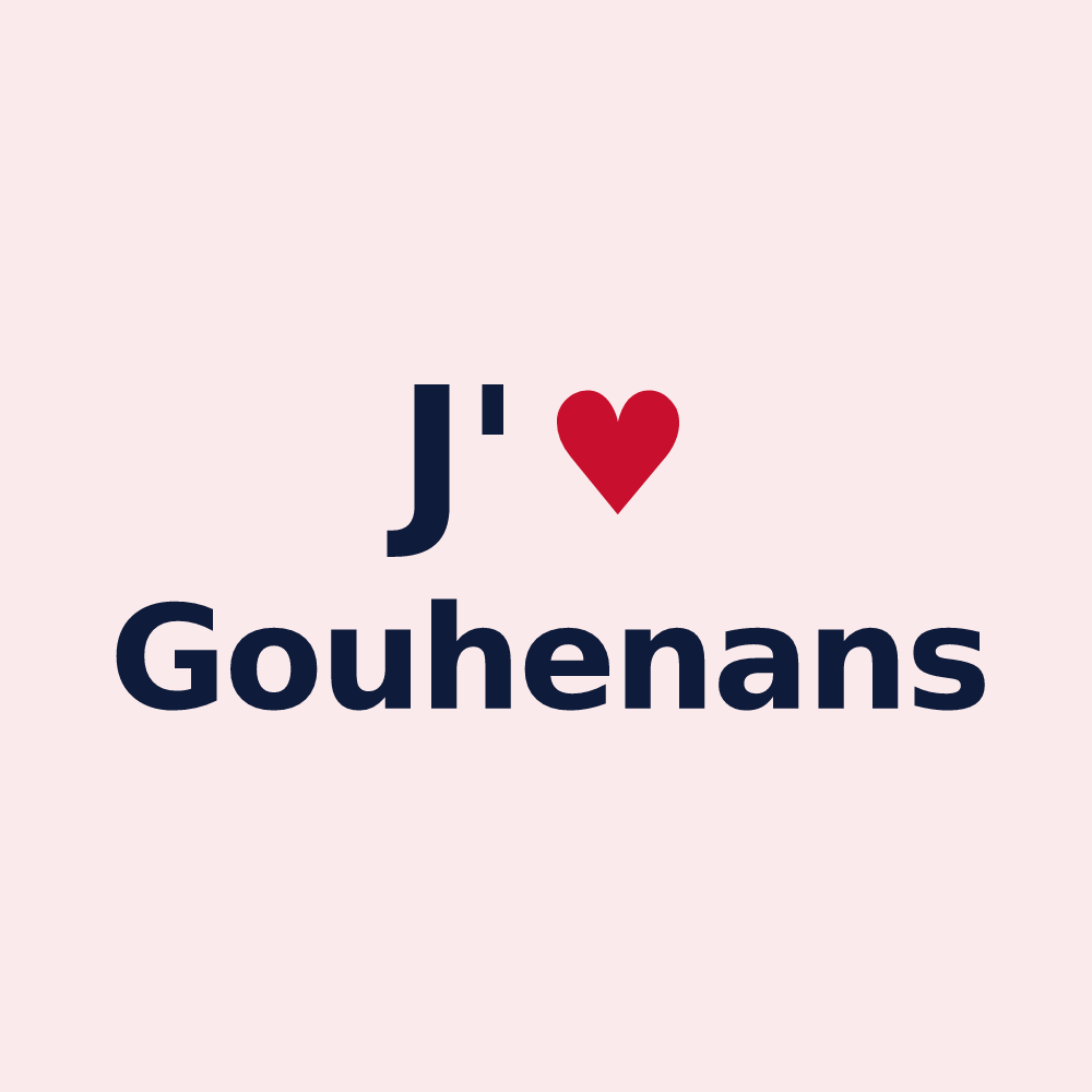 Magnet personnalisé Gouhenans — design J'aime Gouhenans