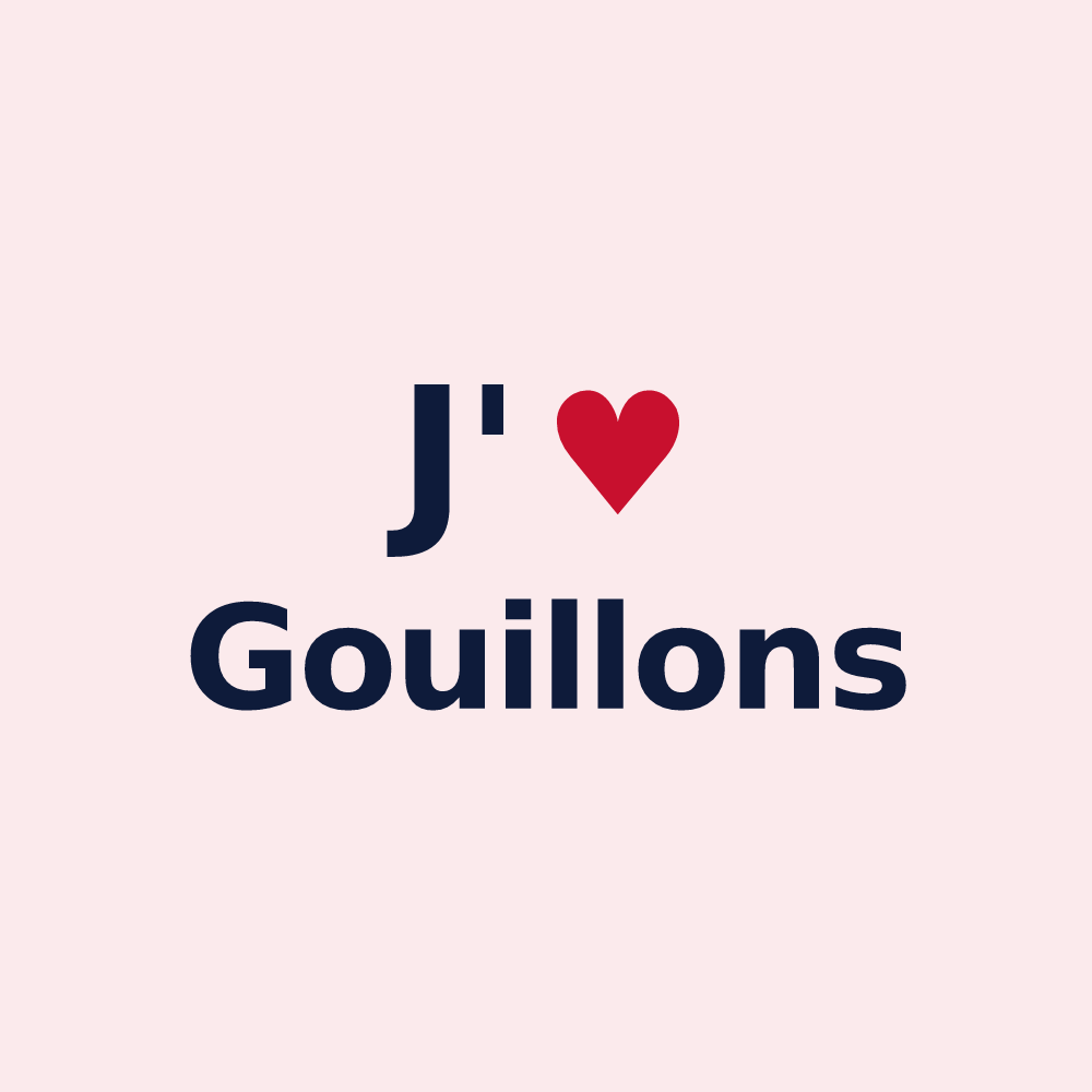 Magnet personnalisé Gouillons — design J'aime Gouillons