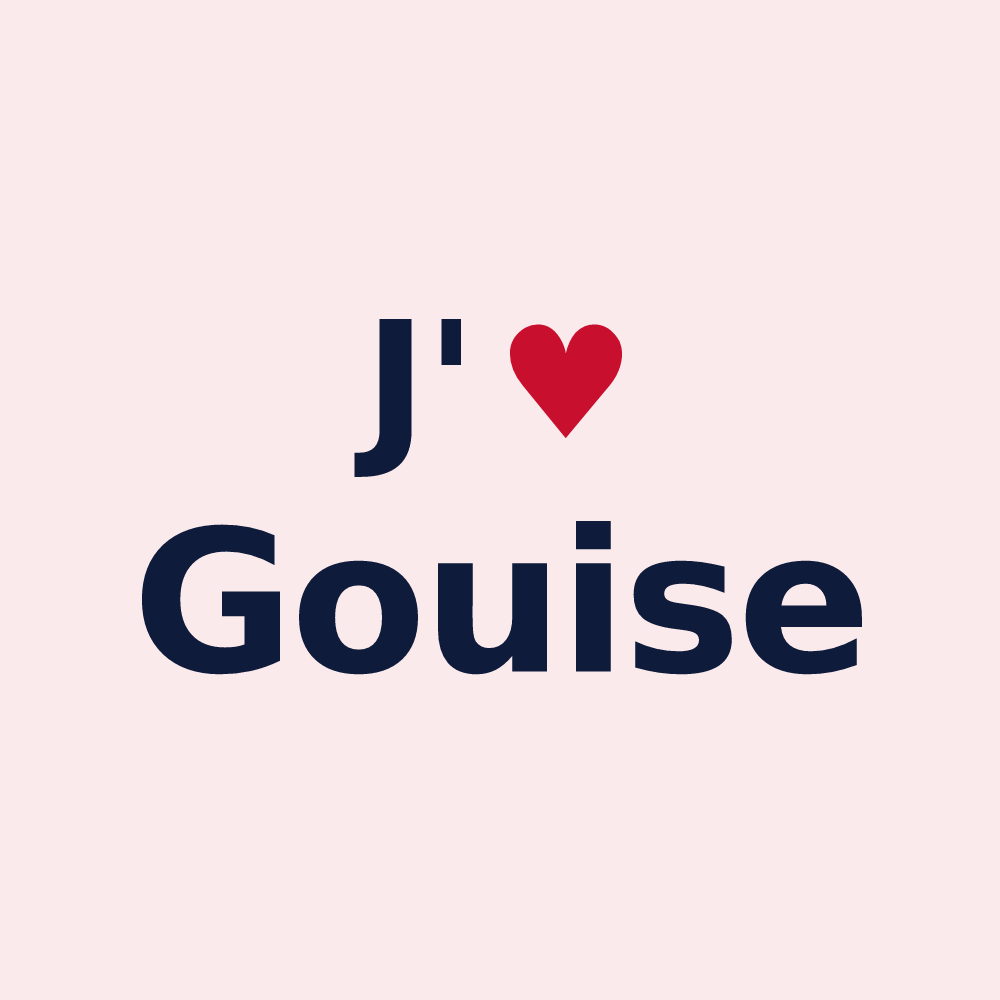 Magnet personnalisé Gouise — design J'aime Gouise