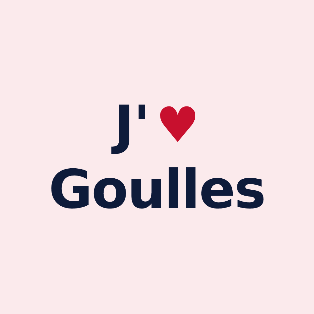 Magnet personnalisé Goulles — design J'aime Goulles