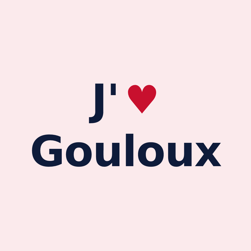 Magnet personnalisé Gouloux — design « J'aime Gouloux » imprimé sur le magnet